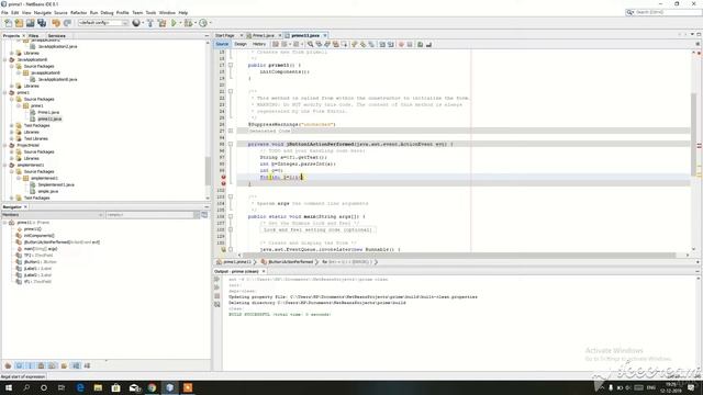 JAVA:NETBEANS | PRIME NUMBER PROGRAM смотреть онлайн