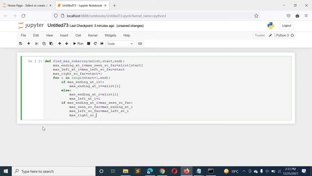 Python Program to solve Maximum Subarray Problem using Kadane’s Algorithm смотреть онлайн