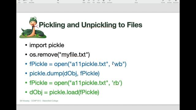 Python - Module 12 - Using Pickle to Save Objects (Fall 2023) смотреть онлайн