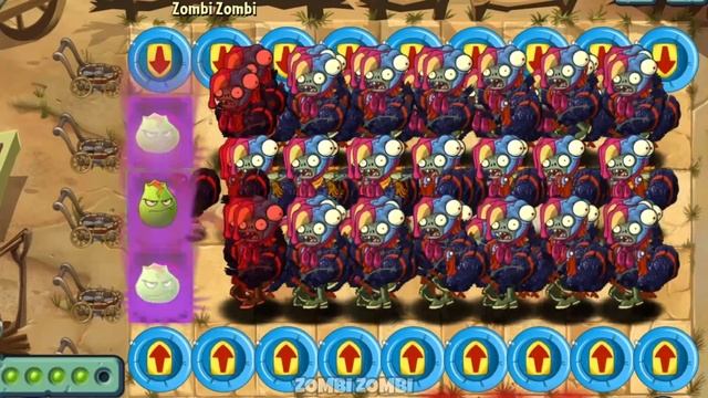 PVZ 2 - 3 Plants With 5 Plant Food VS 100 Turkey Wrangler Zombie Who Will Win? смотреть онлайн
