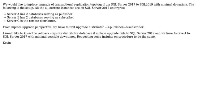 Databases: Transactional replication upgrade from SQL Server 2017 смотреть онлайн