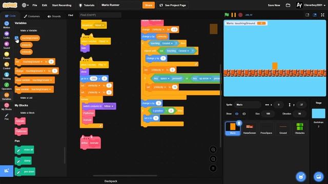 Scratch Tutorial | How to Make a MARIO Runner Game | EP02 смотреть онлайн