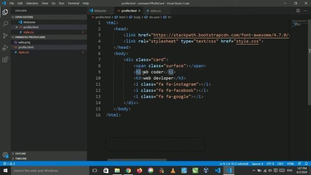 How To Make Profile Card In HTML And CSS | User Profile UI Design Using HTML CSS смотреть онлайн
