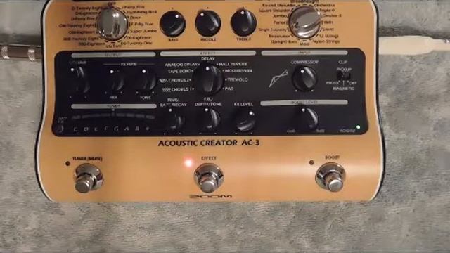 Zoom AC-3 Acoustic Creator Effects Demo Only No Talking
