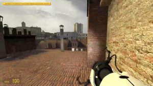 half life 2 с портальной пушкой из portal 2