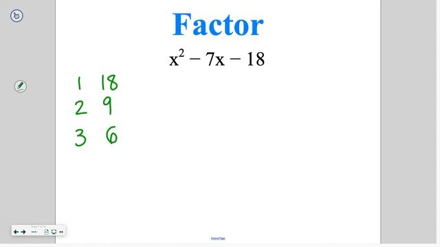 Algebra 7-5: Factoring x^2 + bx + c смотреть онлайн