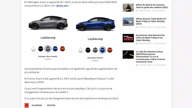 Tesla augmente discrètement le prix de certaines peintures du Model Y en Europe ! смотреть онлайн