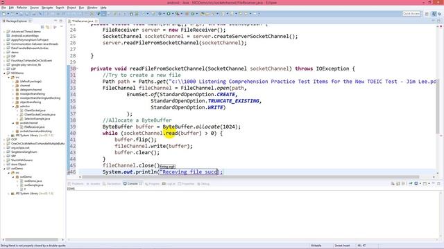 Java NIO - Transfer large file through SocketChannel смотреть онлайн