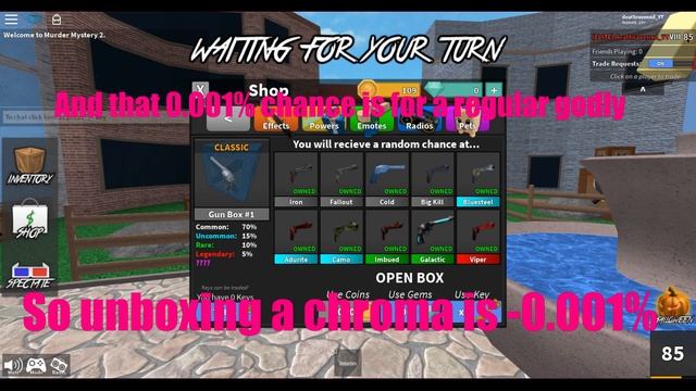 UNBOXING CHROMA LUGER MM2! смотреть онлайн