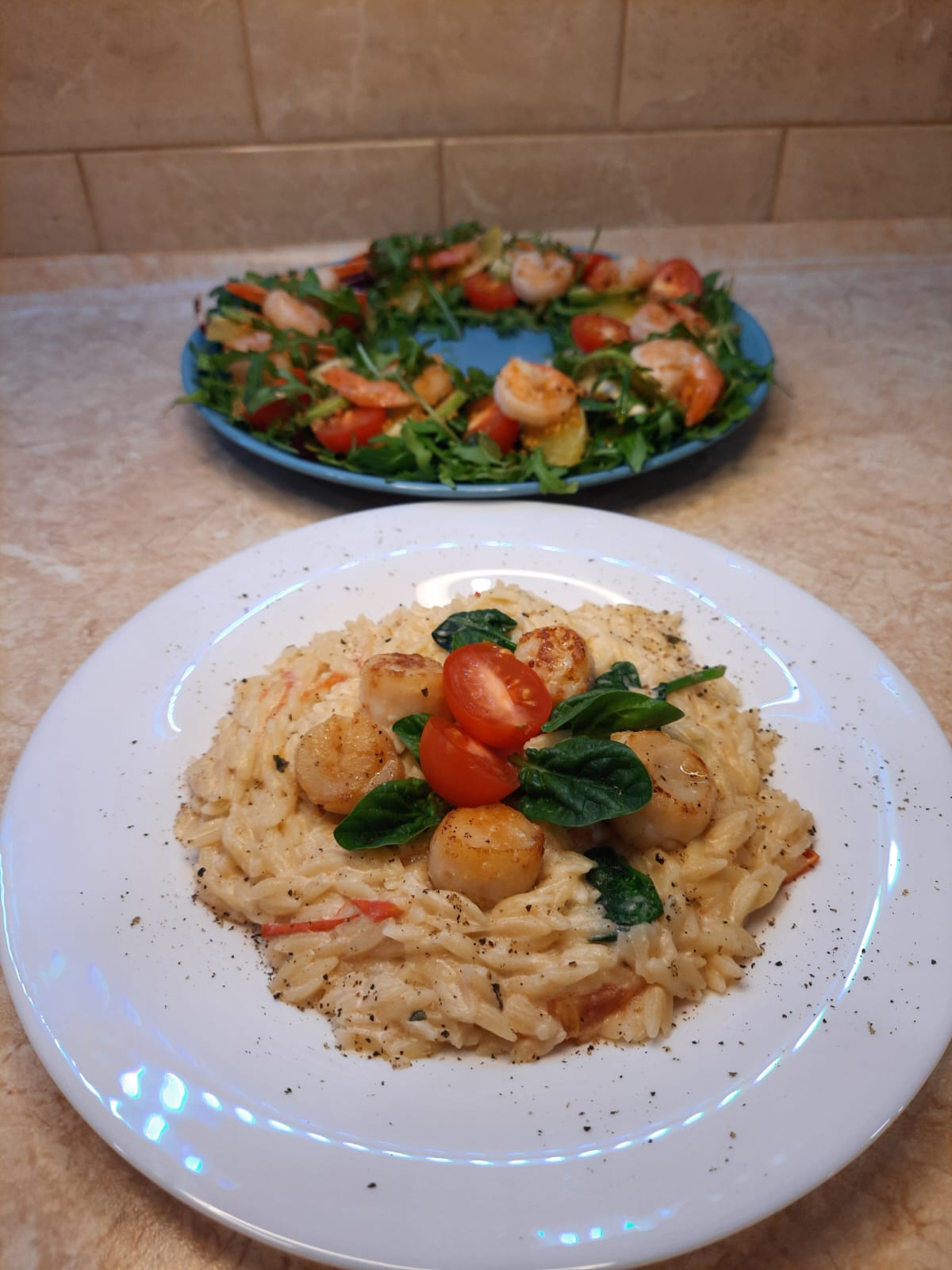 Ризотто с гребешками