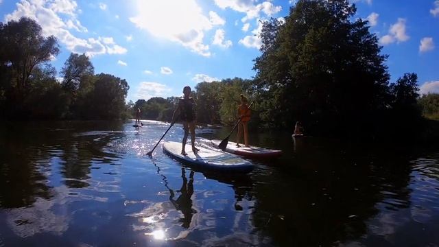 На #sup по реке Коломенка. Плаваем с детьми смотреть онлайн