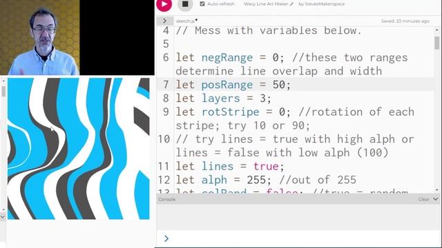 Wavy Lines Art-Maker in p5.js Generative Art смотреть онлайн