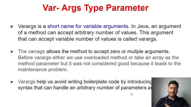 Var-args Type Parameter in java with example смотреть онлайн