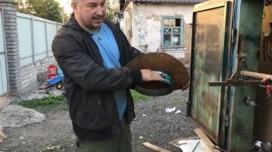 Урна мент.Мусор для мусора.Что можна сделать из старого бойлера.