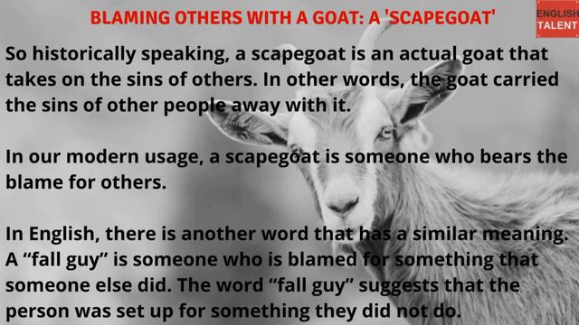 SCAPEGOAT- English word | Learn through Story | VOCABULARY | SPOKEN ENGLISH | ENGLISH TALENT смотреть онлайн