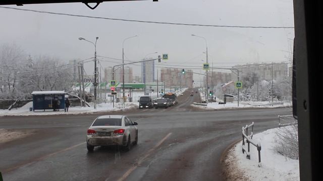 Въезжаем в микрорайон Новое Домодедово на автобусе ЛиАЗ-5250 смотреть онлайн