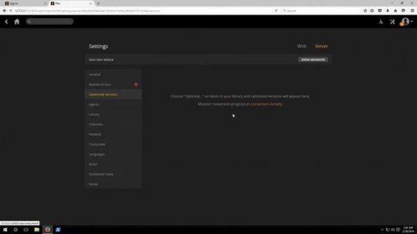 Plex Media Server Setup Guide - Windows 10 2016 1080P