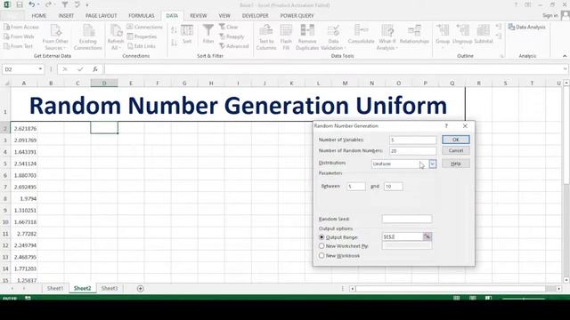 Random Number Generation |Uniform | excel | excel random number generator no repeats смотреть онлайн