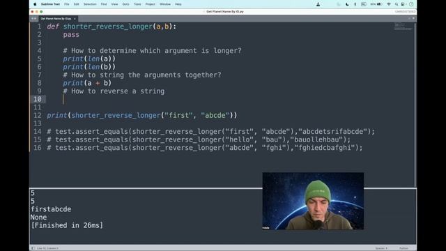 Codewars (Python?) | shorter concat [reverse longer] | kyu7 смотреть онлайн