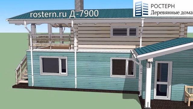 Удивительный деревянный дом с баней на втором этаже 149 м2 #ростерн #строительство #проект смотреть онлайн