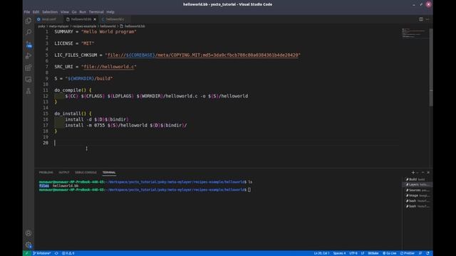 Yocto Tutorial - 08 Creating a Simple Hello World Yocto Recipe(FROM SCRATCH!) | With C Program смотреть онлайн