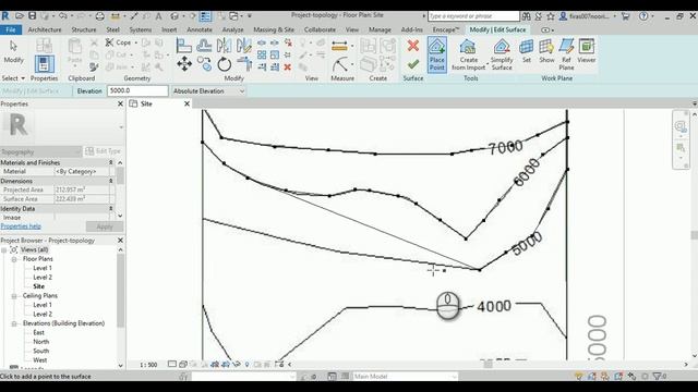 Revit Architecture - Extras _ Site Topography _ Contour Lines смотреть онлайн