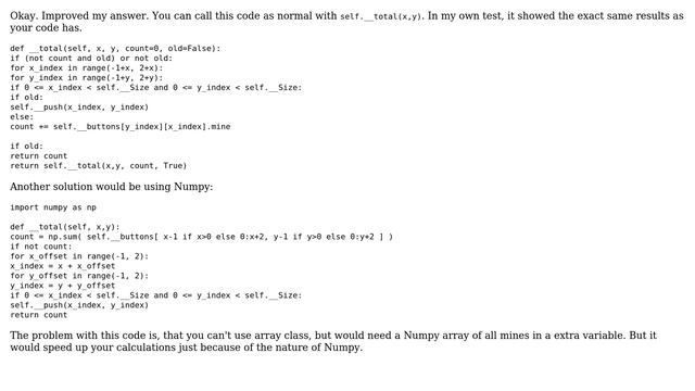Code Review: Minesweeper, python Tkinter, Checking close by tiles (2 Solutions!!) смотреть онлайн
