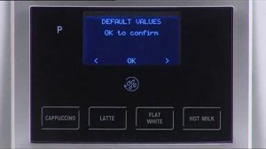 Resetting Factory Default Values - ESAM 5600