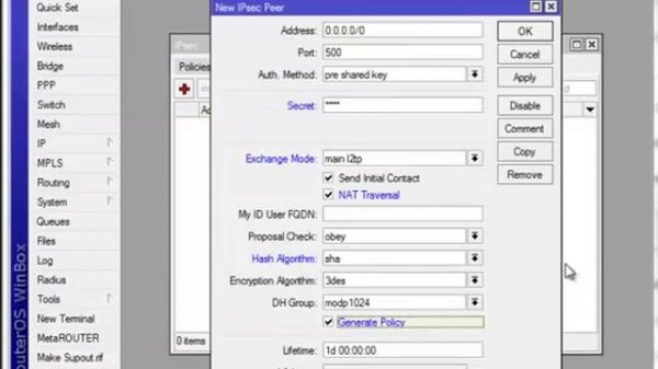 Mikrotik L2TP For Windows Clients