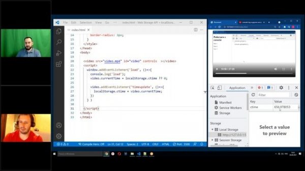 Пример использования Web Storage API
