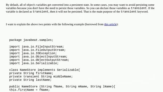 Why does Java have transient fields? смотреть онлайн