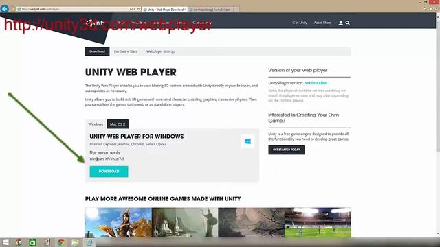 Unity web player installatie Internet Explorer 11 смотреть онлайн