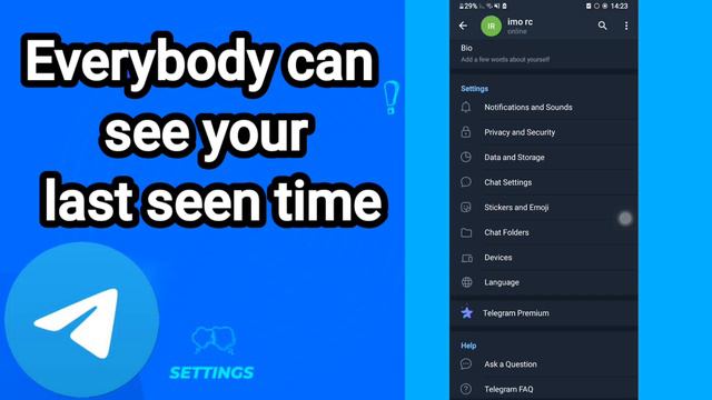 How to everybody can see your last seen time On Telegram смотреть онлайн
