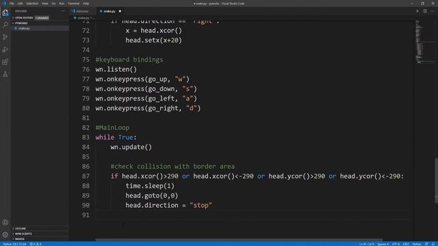 Creating a Snake game?? With Python code?? #tech смотреть онлайн