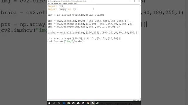 Python OpenCV Drawing Shapes 2 смотреть онлайн