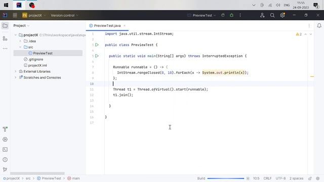 How to enable Java Preview API feature in IntelliJ IDE смотреть онлайн