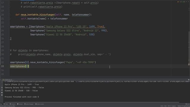 Python Next-Level [objektorientierte Programmierung - (Smartphone) Instanzmethoden] 005 смотреть онлайн