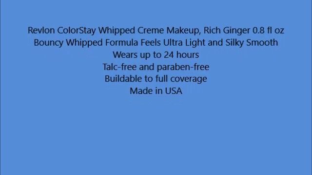 Revlon ColorStay Whipped Creme Makeup, Rich Ginger 0 8 fl oz смотреть онлайн