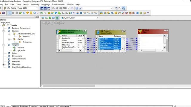 Informatica Power Center Tutorial | Mapping From SQL Server To Flat File