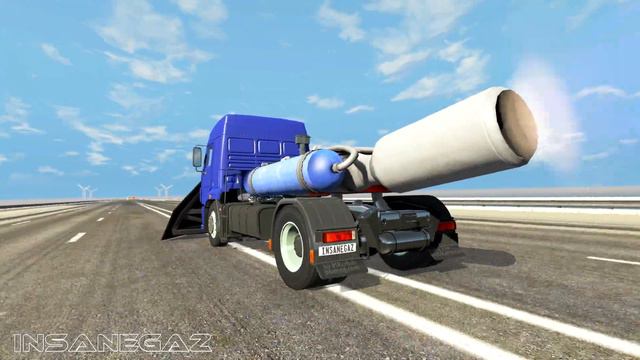 BeamNG Drive Russian Trucks Vs Euro Trucks - crash testing смотреть онлайн