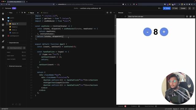 Implement useState using useReducer hook | React Interview Question смотреть онлайн