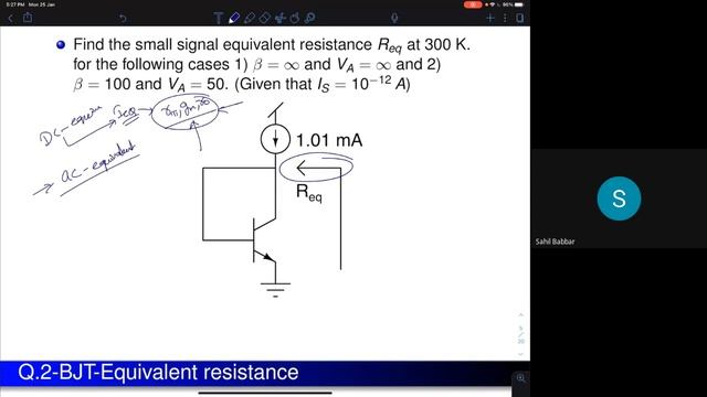 MUE Lecture 7: Problems on BJTs (Biasing and small signal) смотреть онлайн