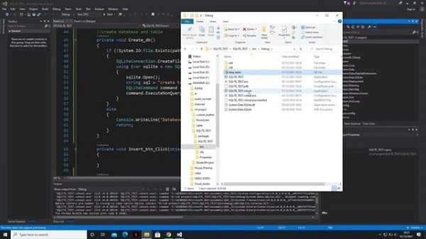 C# SQLite insert, update, delete data | Source Code