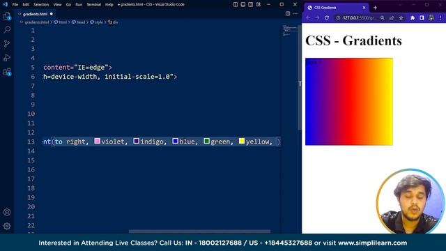 CSS Gradient Tutorial | Linear Gradients | Radial Gradients | CSS Tutorial for Beginners| SimpliCod смотреть онлайн