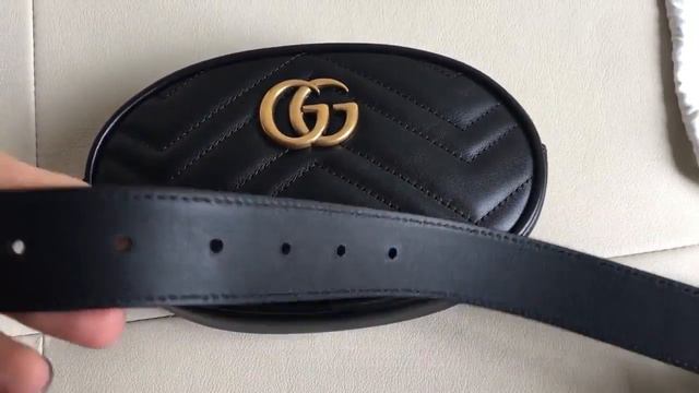 Cумка Gucci «GG Marmont» на пояс, копия.