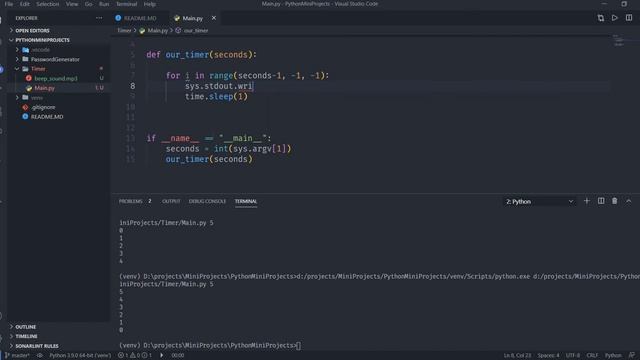 Simple Timer using python смотреть онлайн