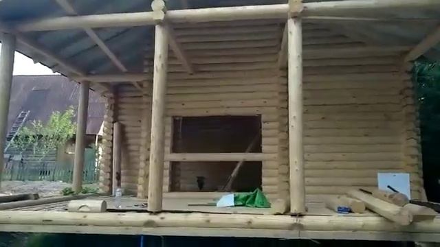 ДревЭксперт. Реализованный проект бани 7*8.5 из оцилиндрованного бревна, июнь 2019 смотреть онлайн