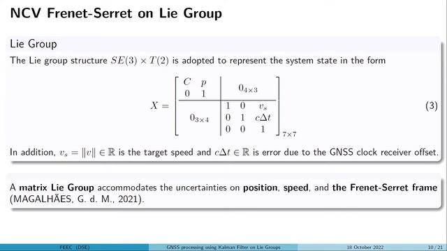 GNSS processing using Kalman Filter on Lie Groups смотреть онлайн