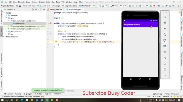 how to use progress bar in android studio in bangla 2020 смотреть онлайн