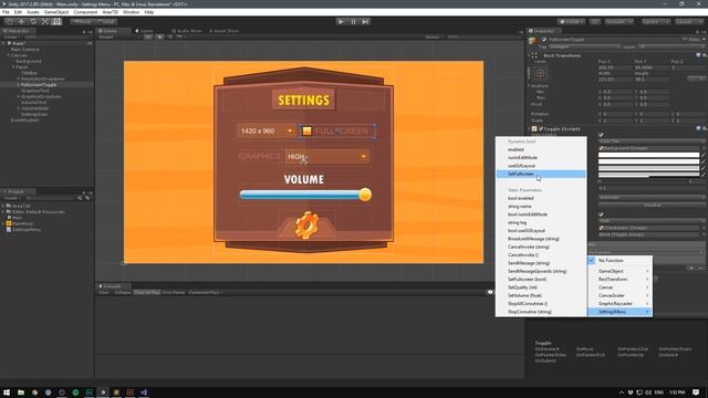SETTINGS MENU in Unity смотреть онлайн